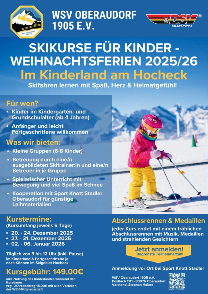 Skikurse für Kinder